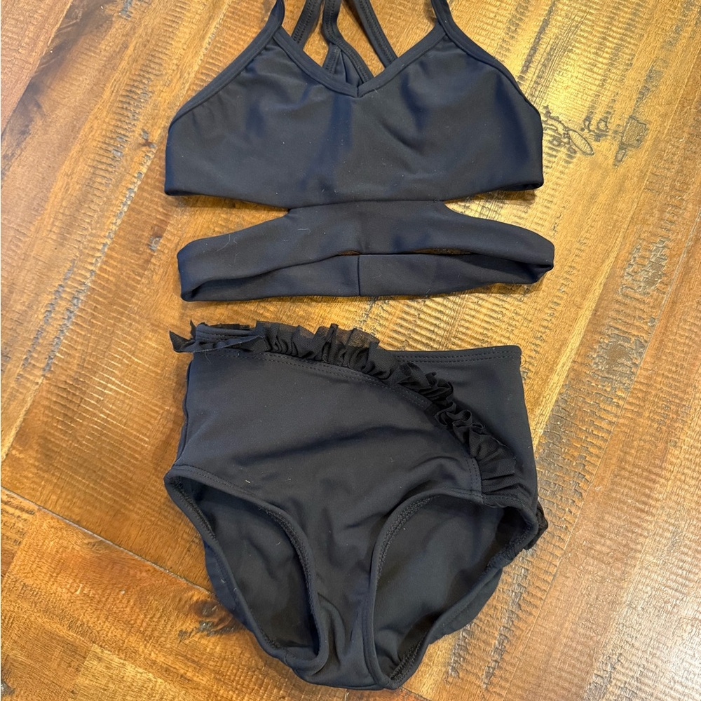 Stylish Black Two-Piece dance outfit